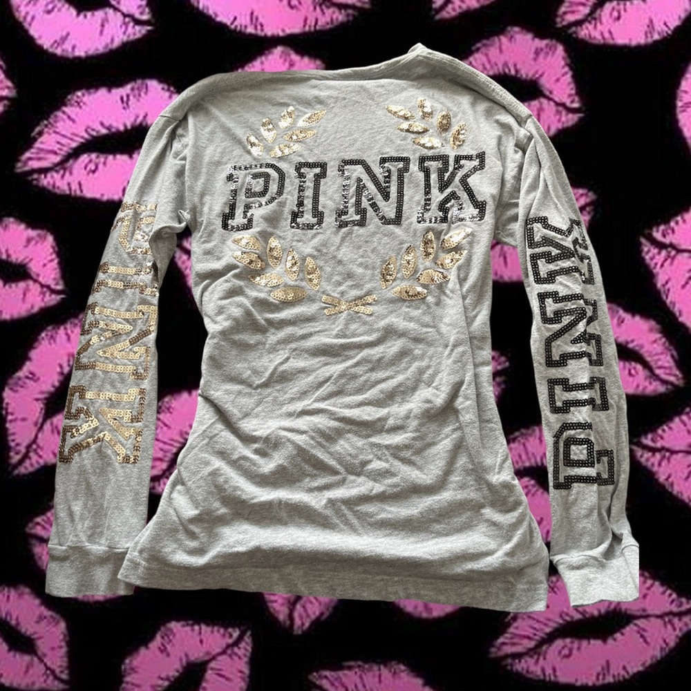 sold Pink sequin long sleeve top!
